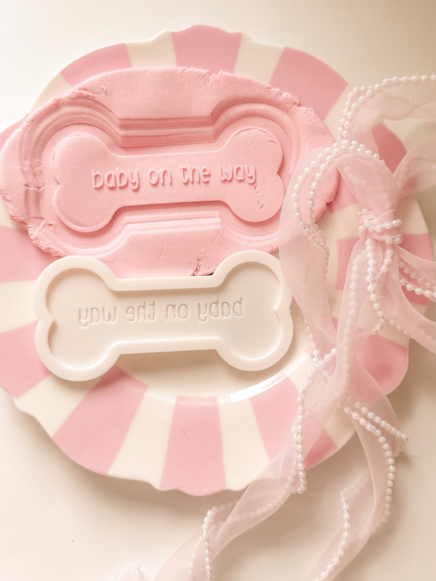 Baby on the way dog bone - Debosser and Cutter
