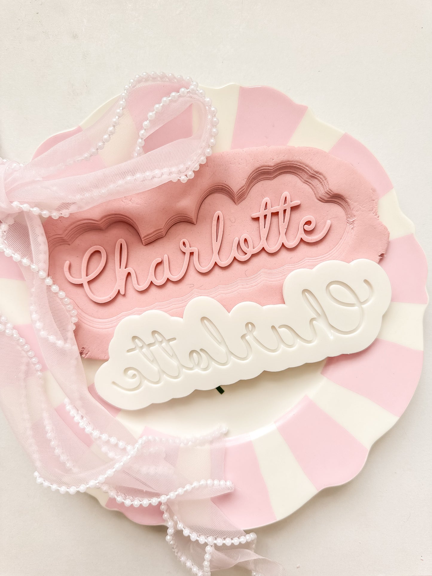 Curly Font Custom Name Set - Debosser and Cutter