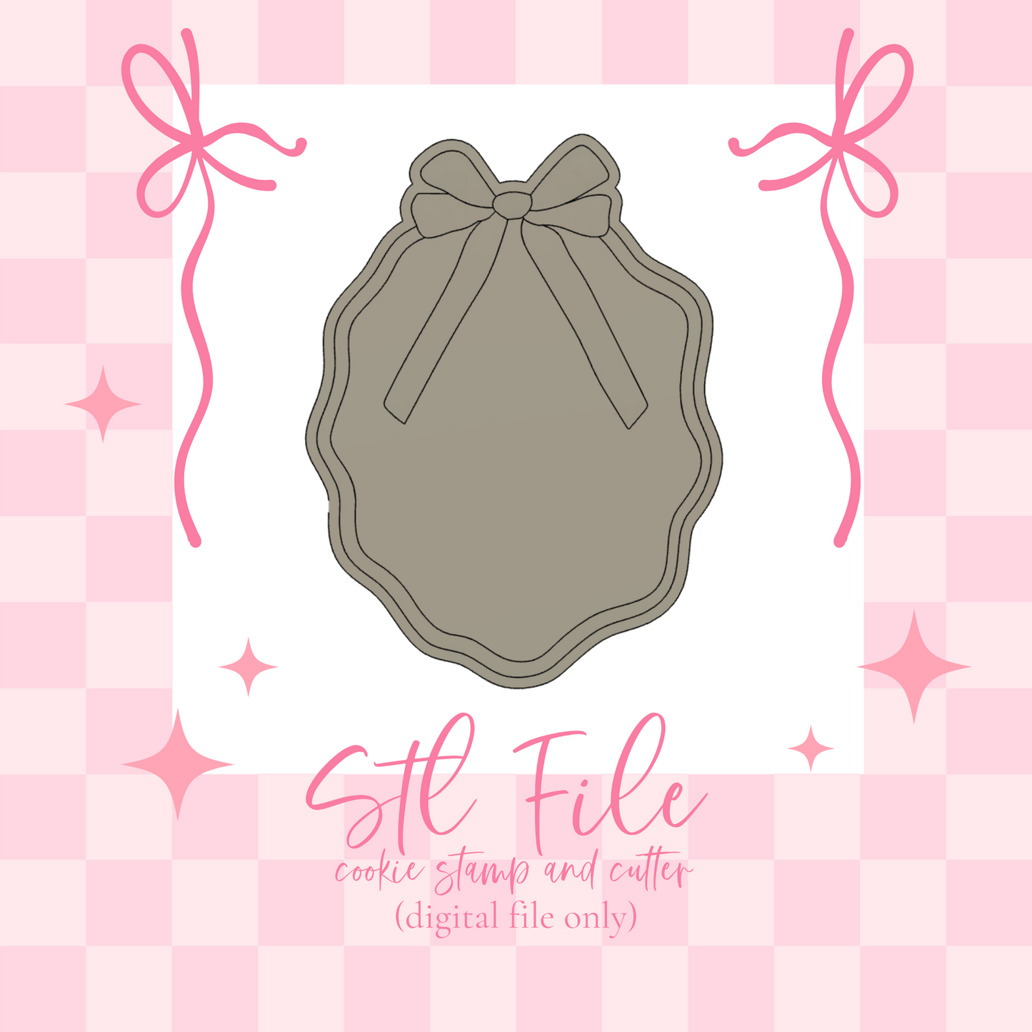 Bow wavy oval blank - Debosser and Cutter