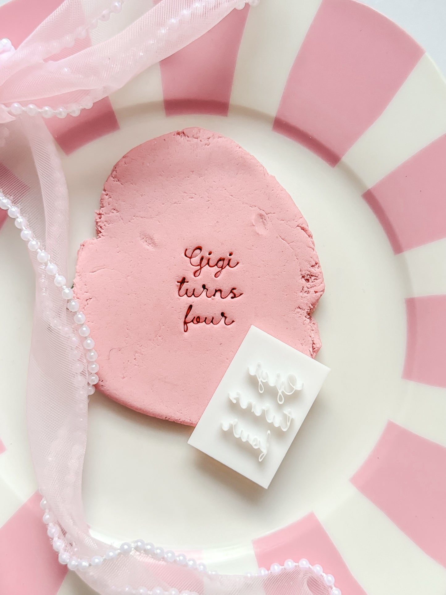 Curly Font Custom Name Set - Embosser