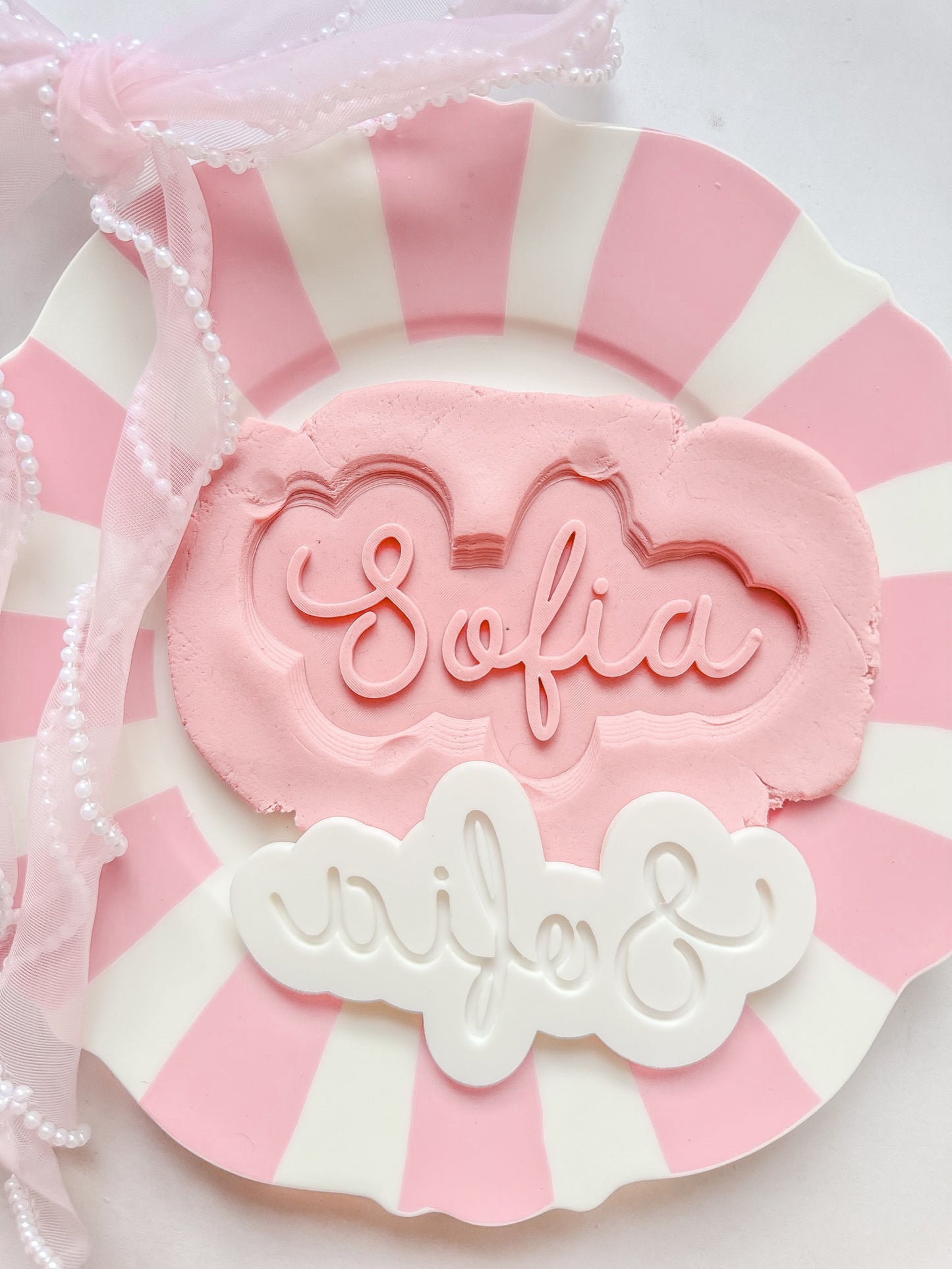 Curly Font Custom Name Set - Debosser and Cutter