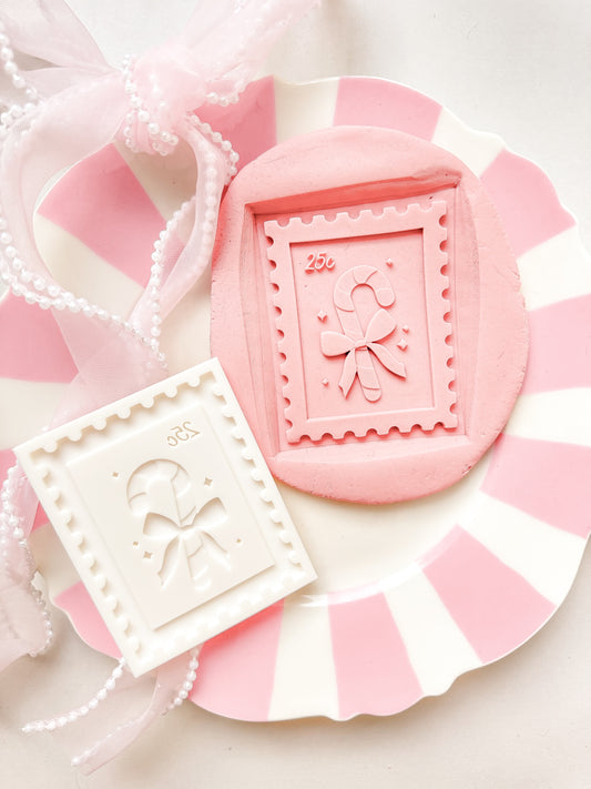 Candy Cane postage stamp - Debosser and Cutter