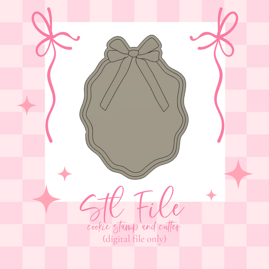 Bow wavy oval blank - Debosser and Cutter