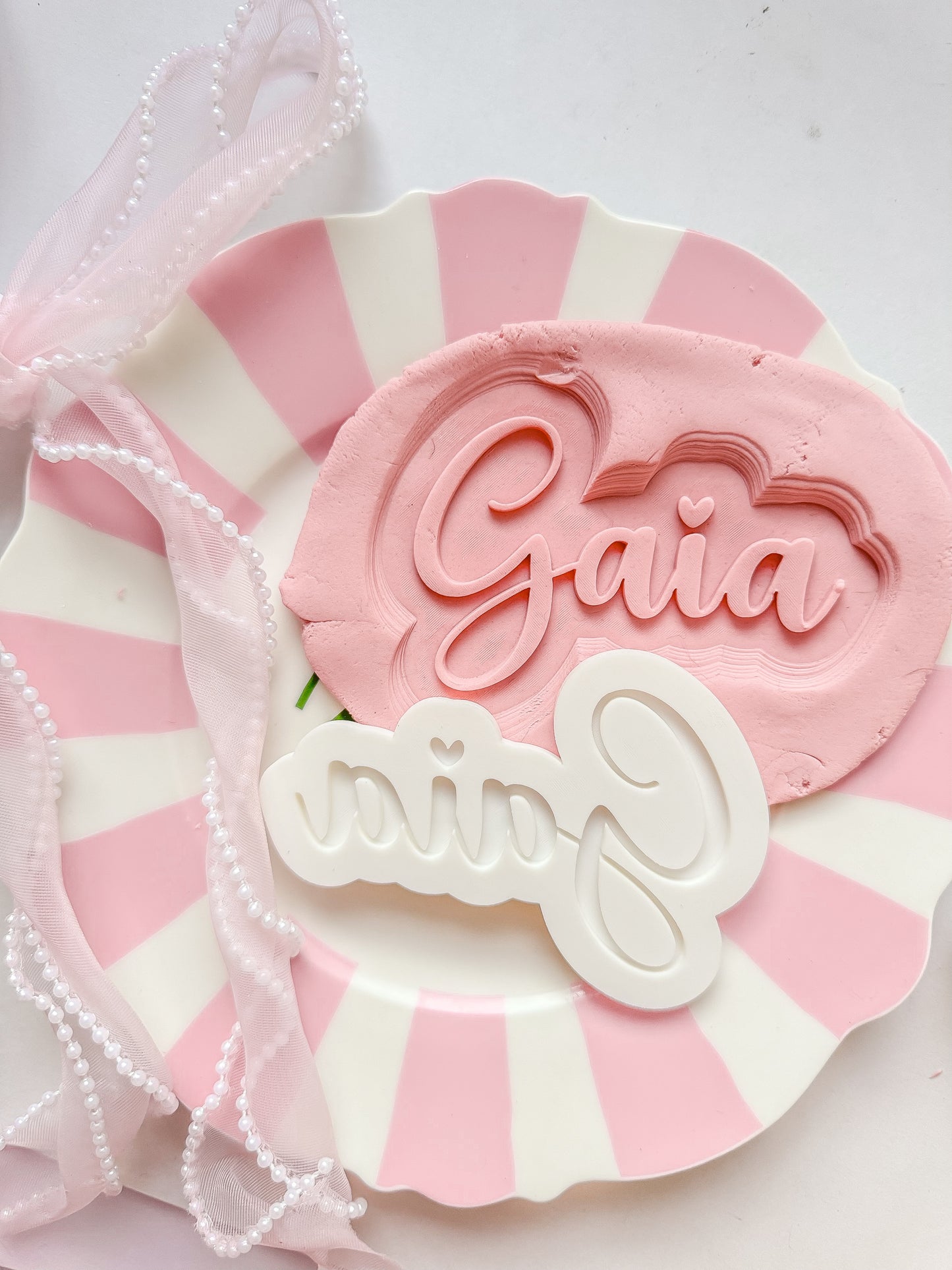 Heart Font Custom Name Set - Debosser and Cutter