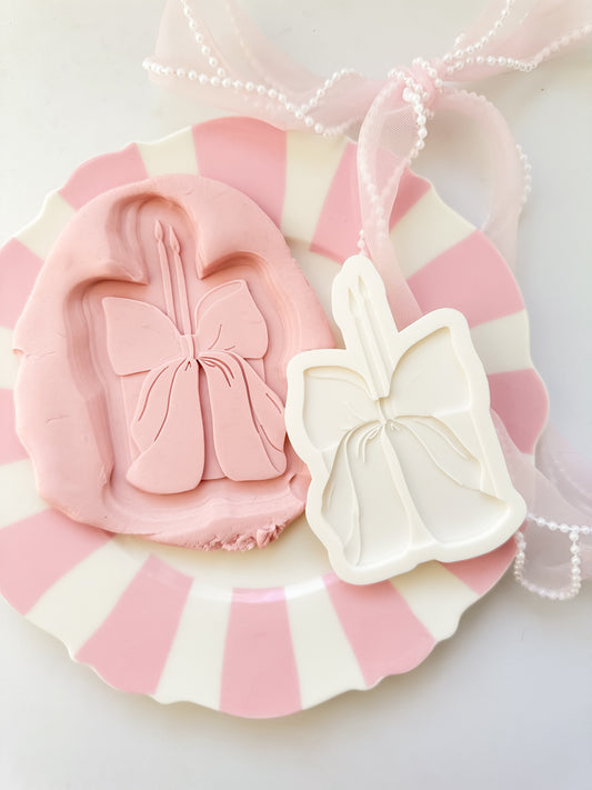Bow cake with candles- Debosser and Cutter
