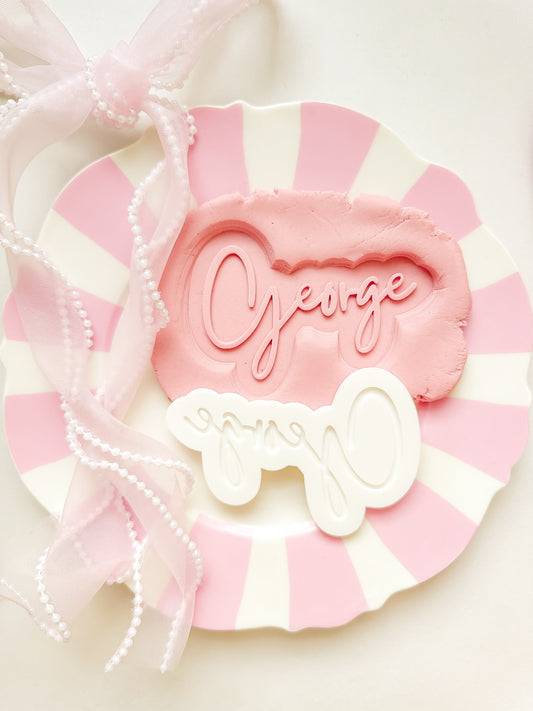 Cursive Font Custom Name Set - Debosser and Cutter