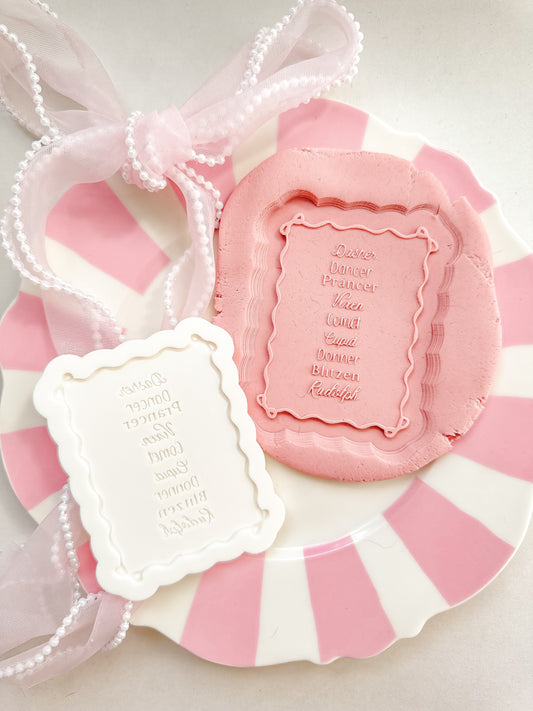 Reindeer Names Plaque - Debosser and Cutter