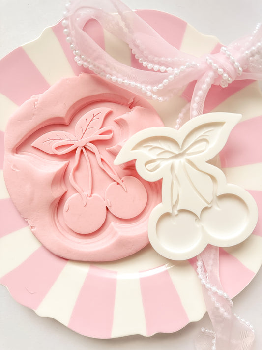 Cherries with bow - Debosser and Cutter