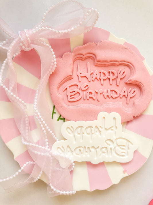 Happy Birthday D Font - Debosser and Cutter