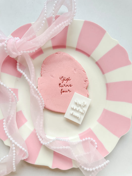 Curly Font Custom Name Set - Embosser